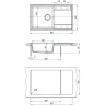 Кухонная мойка LEMARK IMANDRA 840 серый шёлк 9910035